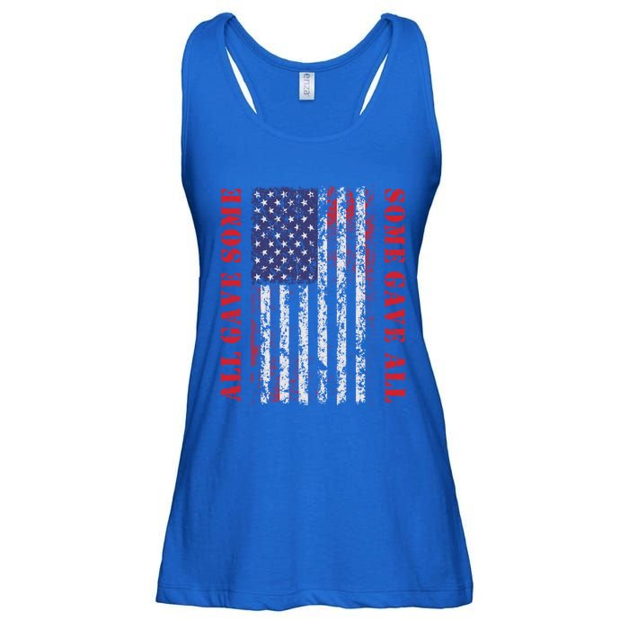 All Gave Some Some Gave All 4th Of July American Flag Retro Funny Gift Ladies Essential Flowy Tank