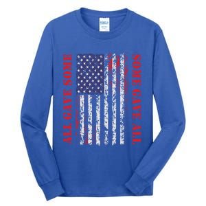 All Gave Some Some Gave All 4th Of July American Flag Retro Funny Gift Tall Long Sleeve T-Shirt