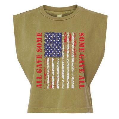 All Gave Some Some Gave All 4th Of July American Flag Retro Funny Gift Garment-Dyed Women's Muscle Tee