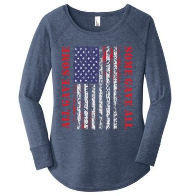 All Gave Some Some Gave All 4th Of July American Flag Retro Funny Gift Women's Perfect Tri Tunic Long Sleeve Shirt