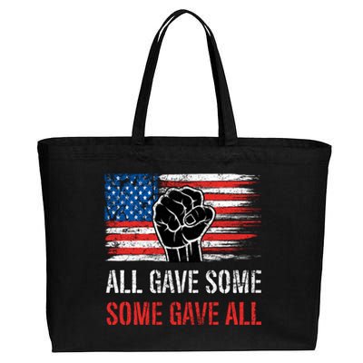 All Gave Some Some Gave All American Soldier Patriot Veteran Funny Gift Cotton Canvas Jumbo Tote