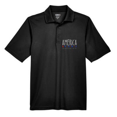 America God Shed His Grace On Thee 4th Of July Men Women Men's Origin Performance Pique Polo