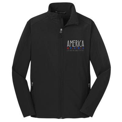 America God Shed His Grace On Thee 4th Of July Men Women Core Soft Shell Jacket