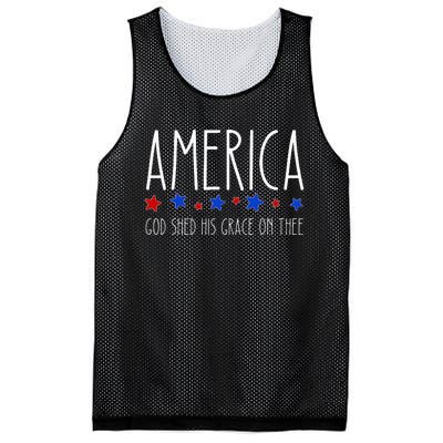 America God Shed His Grace On Thee 4th Of July Men Women Mesh Reversible Basketball Jersey Tank