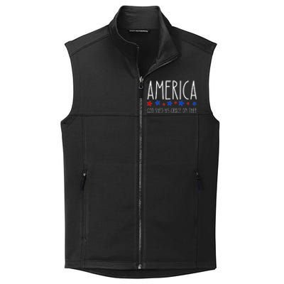 America God Shed His Grace On Thee 4th Of July Men Women Collective Smooth Fleece Vest