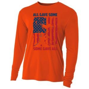 All Gave Some Some Gave All 4th Of July American Flag Hat Meaningful Gift Cooling Performance Long Sleeve Crew