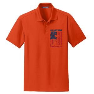 All Gave Some Some Gave All 4th Of July American Flag Hat Meaningful Gift Dry Zone Grid Polo