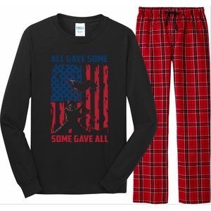 All Gave Some Some Gave All 4th Of July American Flag Hat Meaningful Gift Long Sleeve Pajama Set