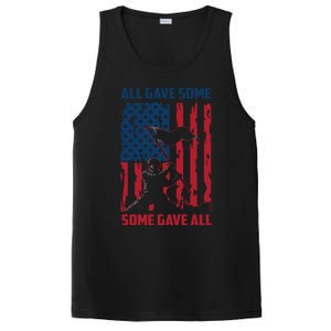 All Gave Some Some Gave All 4th Of July American Flag Hat Meaningful Gift PosiCharge Competitor Tank