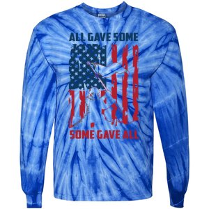 All Gave Some Some Gave All 4th Of July American Flag Hat Meaningful Gift Tie-Dye Long Sleeve Shirt