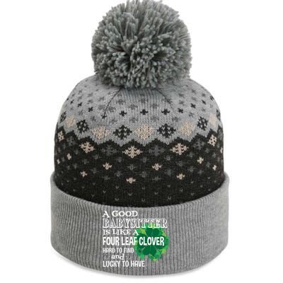 A Good Sitter Is Like A Four Leaf Clover St Patricks Day Gift The Baniff Cuffed Pom Beanie