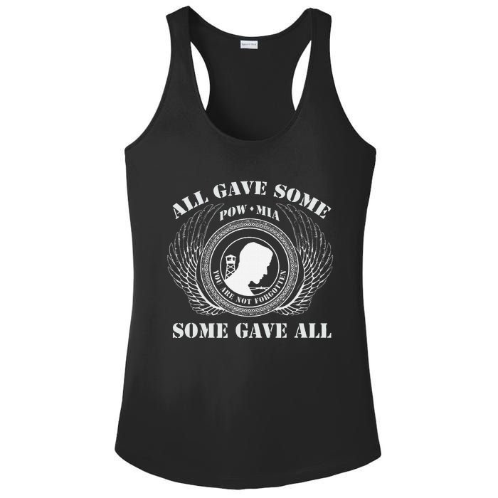 All Gave Some Pow Mia You Are Not Forgotten Some Gave All Ladies PosiCharge Competitor Racerback Tank