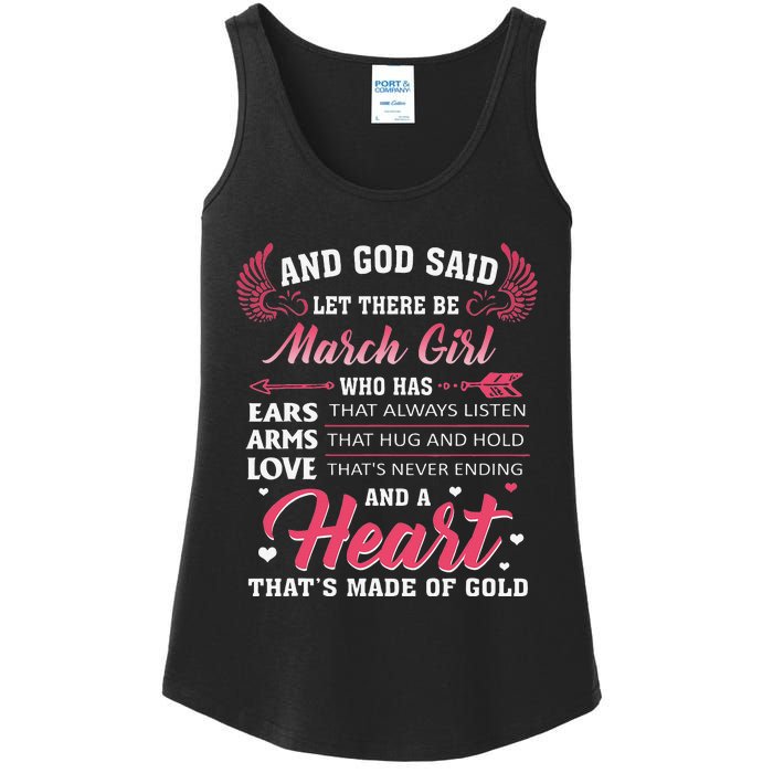 And God Said Let There Be March Who Has Ladies Essential Tank