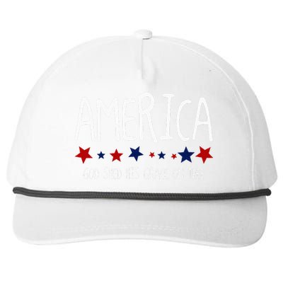 America God Shed His Grace On Thee 4th Of July Men Women Snapback Five-Panel Rope Hat