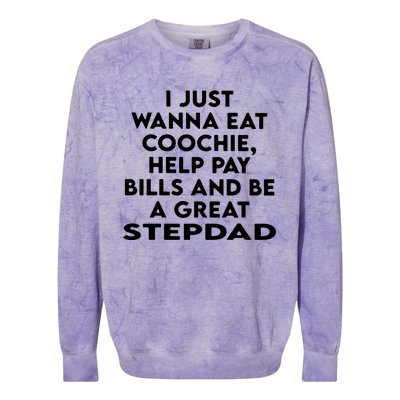 A Great Step Dad Colorblast Crewneck Sweatshirt