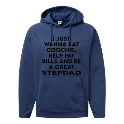 A Great Step Dad Performance Fleece Hoodie