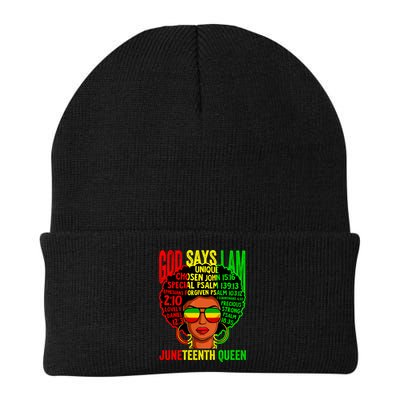 African God Says I Am Juneteenth Queen Black History Gift Beanie