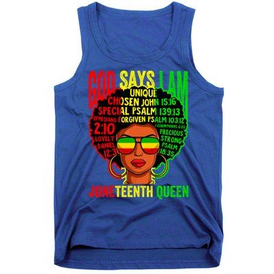 African God Says I Am Juneteenth Queen Black History Gift Tank Top