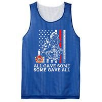 All Gave Some Some Gave All Firefighter Patriotic Us Flag Gift Mesh Reversible Basketball Jersey Tank