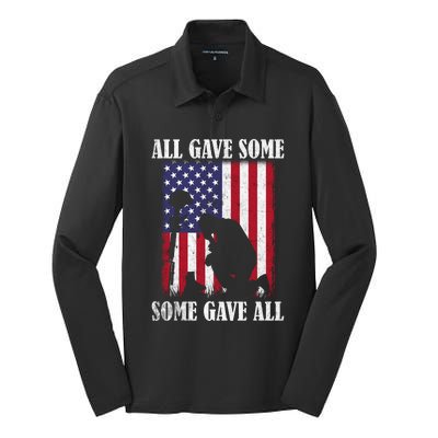 All Gave Some Some Gave All Funny Gift Veteran And Memorial's Day Gift Silk Touch Performance Long Sleeve Polo