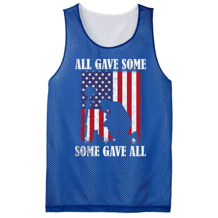 All Gave Some Some Gave All Funny Gift Veteran And Memorial's Day Gift Mesh Reversible Basketball Jersey Tank