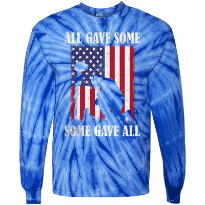 All Gave Some Some Gave All Funny Gift Veteran And Memorial's Day Gift Tie-Dye Long Sleeve Shirt