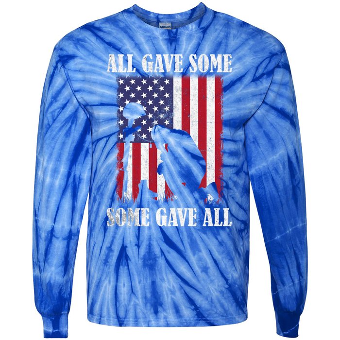 All Gave Some Some Gave All Funny Gift Veteran And Memorial's Day Gift Tie-Dye Long Sleeve Shirt