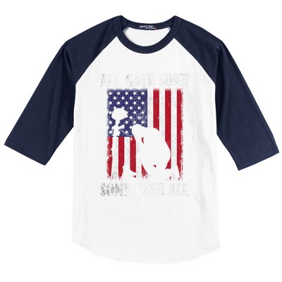 All Gave Some Some Gave All Funny Gift Veteran And Memorial's Day Gift Baseball Sleeve Shirt