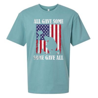 All Gave Some Some Gave All Funny Gift Veteran And Memorial's Day Gift Sueded Cloud Jersey T-Shirt