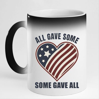 All Gave Some Gift Some Gave All Veteran Great Gift 11oz Black Color Changing Mug