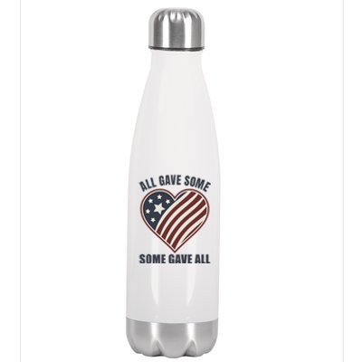 All Gave Some Gift Some Gave All Veteran Great Gift Stainless Steel Insulated Water Bottle