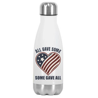 All Gave Some Gift Some Gave All Veteran Great Gift Stainless Steel Insulated Water Bottle