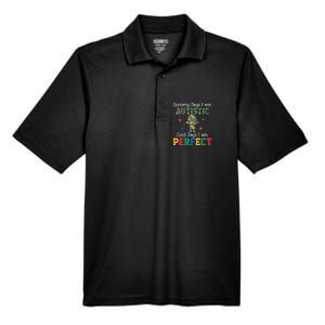 Autism God Says I Am Perfect Autism Awareness Men's Origin Performance Pique Polo