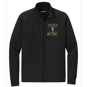 Autism God Says I Am Perfect Autism Awareness Stretch Full-Zip Cadet Jacket