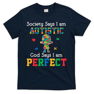 Autism God Says I Am Perfect Autism Awareness T-Shirt
