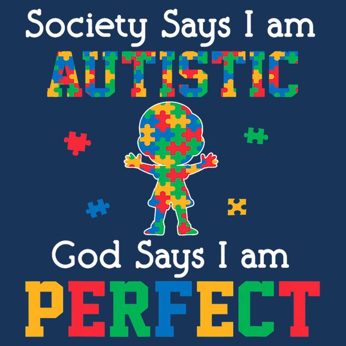 Autism God Says I Am Perfect Autism Awareness Tall T-Shirt