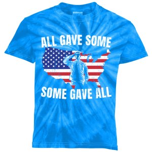 All Gave Some Some Gave All Gift Kids Tie-Dye T-Shirt