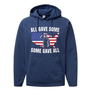 All Gave Some Some Gave All Gift Performance Fleece Hoodie