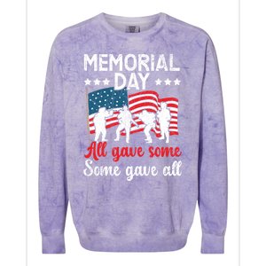 All Gave Some Some Gave All Usa Flag American Memorial Day Gift Colorblast Crewneck Sweatshirt