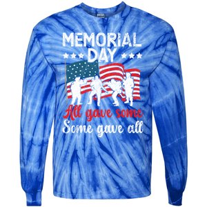 All Gave Some Some Gave All Usa Flag American Memorial Day Gift Tie-Dye Long Sleeve Shirt