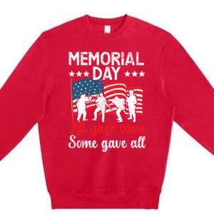 All Gave Some Some Gave All Usa Flag American Memorial Day Gift Premium Crewneck Sweatshirt