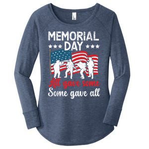 All Gave Some Some Gave All Usa Flag American Memorial Day Gift Women's Perfect Tri Tunic Long Sleeve Shirt