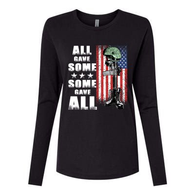 All Gave Some Some Gave All Battlefield Cross Gift Womens Cotton Relaxed Long Sleeve T-Shirt