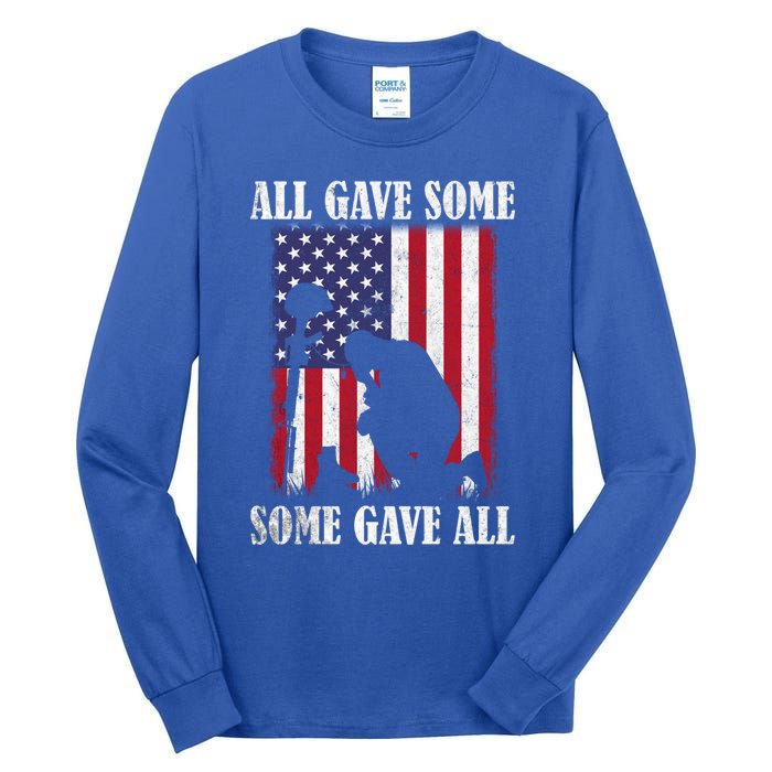 All Gave Some Some Gave All Gift Veteran And Memorial's Day Gift Tall Long Sleeve T-Shirt