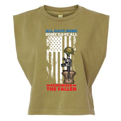 All Gave Some Some Gave All Flag Veteran Memorial Day Gift Garment-Dyed Women's Muscle Tee