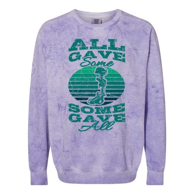 All Gave Some Some Gave All Memorial Day Veterans Day Patrio Meaningful Gift Colorblast Crewneck Sweatshirt