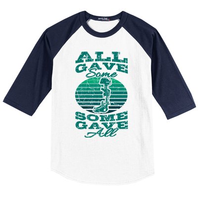 All Gave Some Some Gave All Memorial Day Veterans Day Patrio Meaningful Gift Baseball Sleeve Shirt