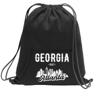 Atlanta Georgia Skyline Sweatshirt Cinch Pack Bag