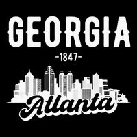 Atlanta Georgia Skyline Drawstring Bag