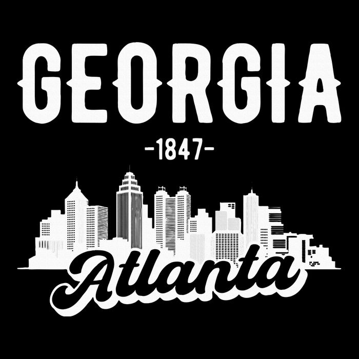 Atlanta Georgia Skyline Drawstring Bag